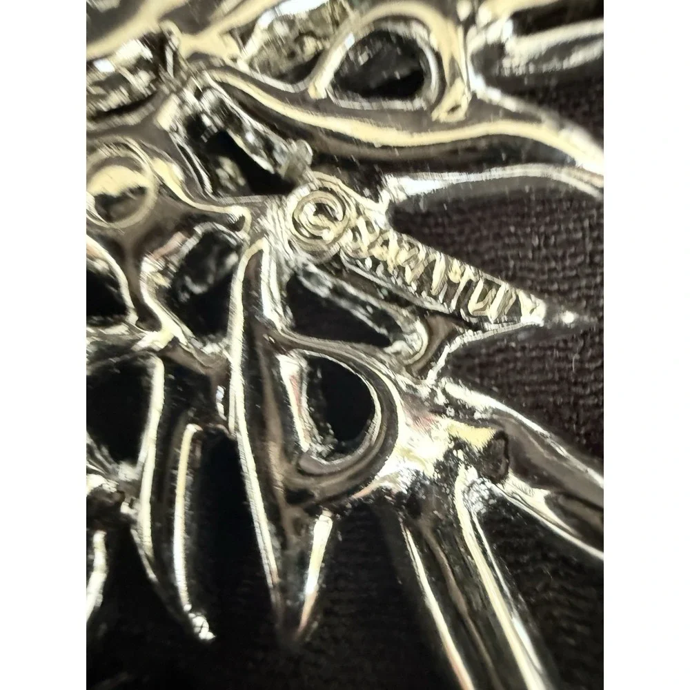 Sarah Coventry‎ Silver Tone Flower Brooch Pin with Clear Rhinestones Signed